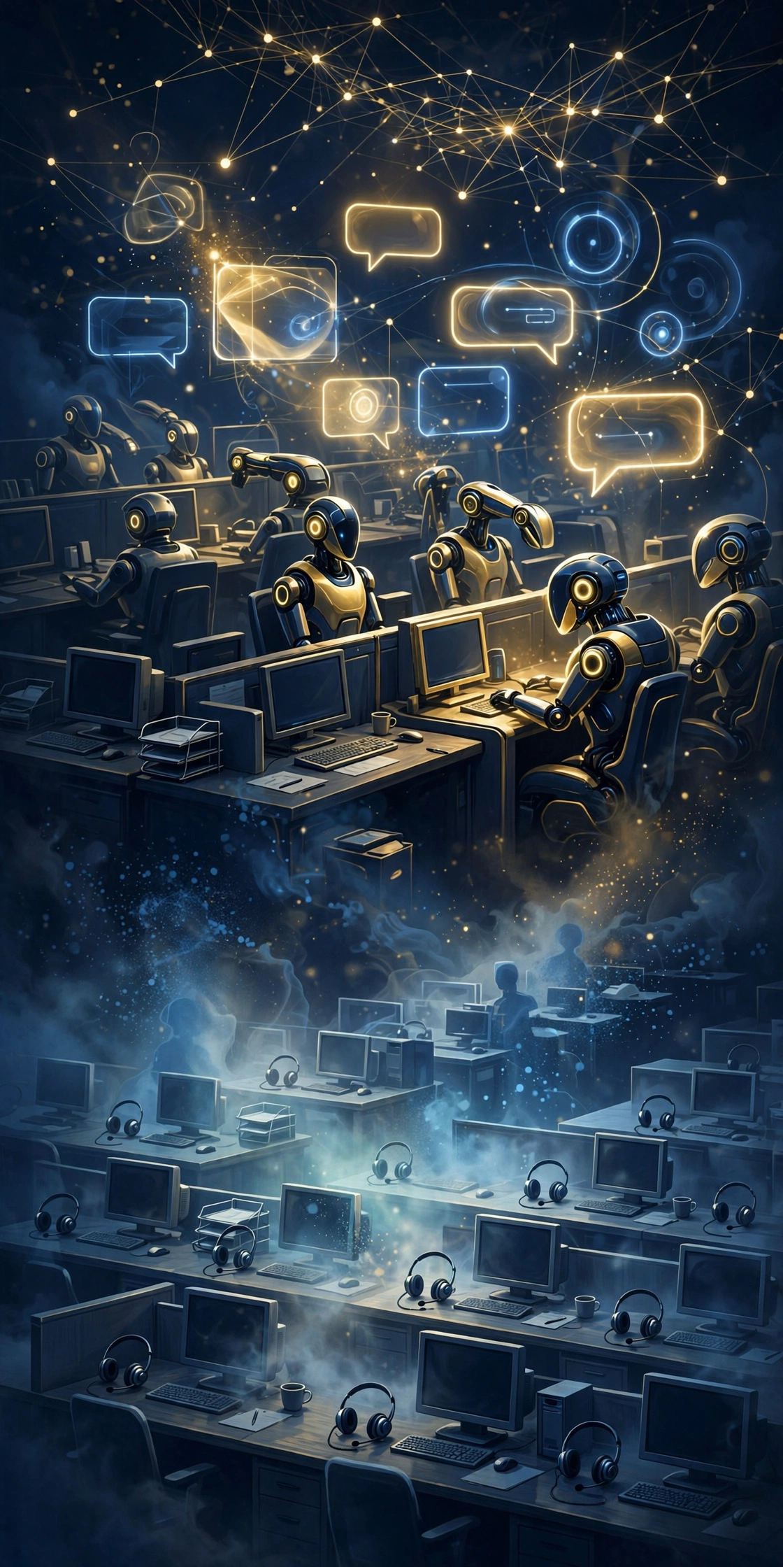 Customer service and data entry desks giving way to automation
