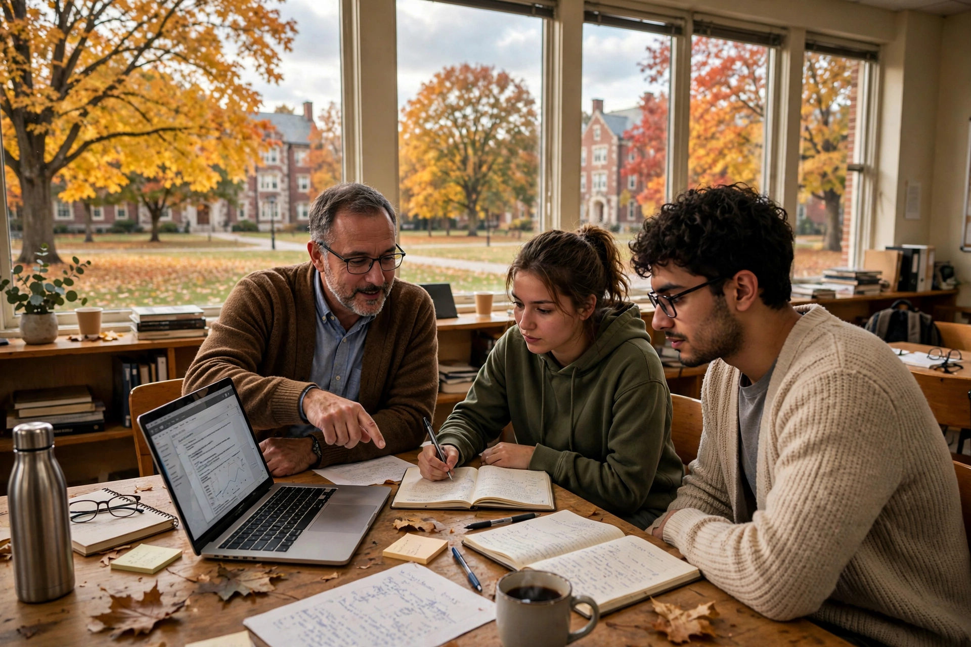 Students on the Albion College campus