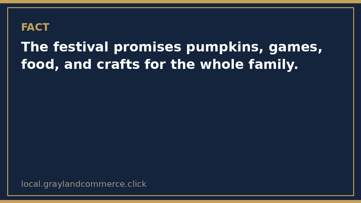 Fact card: the Jackson Gospel Hall Fall Festival promises pumpkins, games, food, and crafts for the whole family