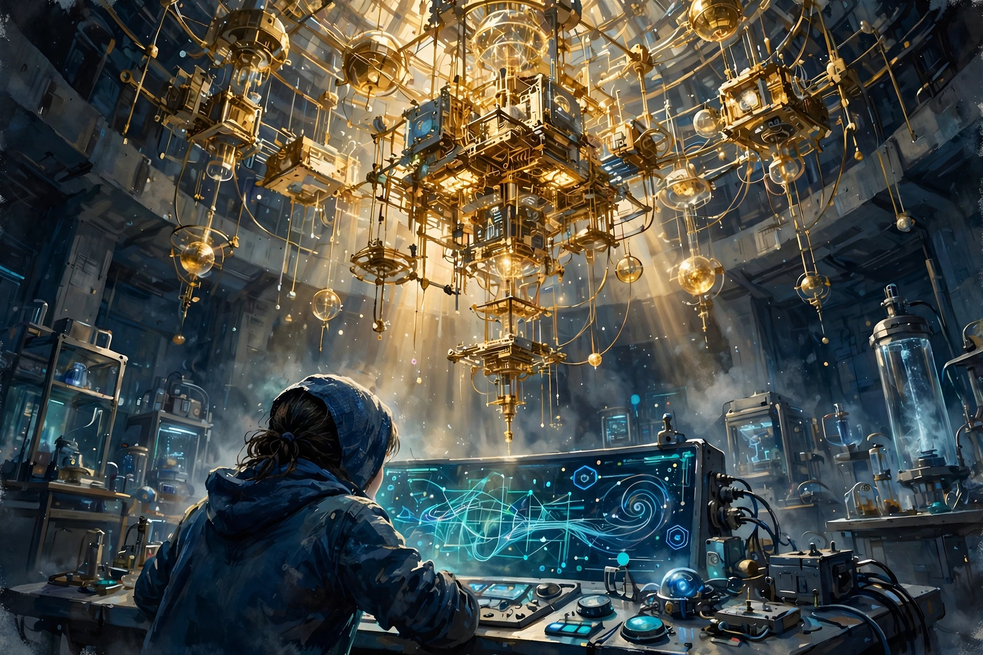 Artistic portrayal of Jackson, Michigan joining the quantum era